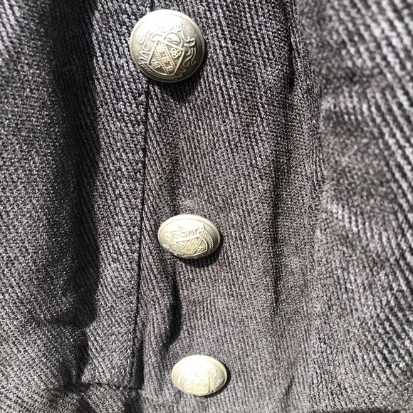 Free People corduroy and lace long bell sleeve peplum jacket military buttons - Picture 15 of 16